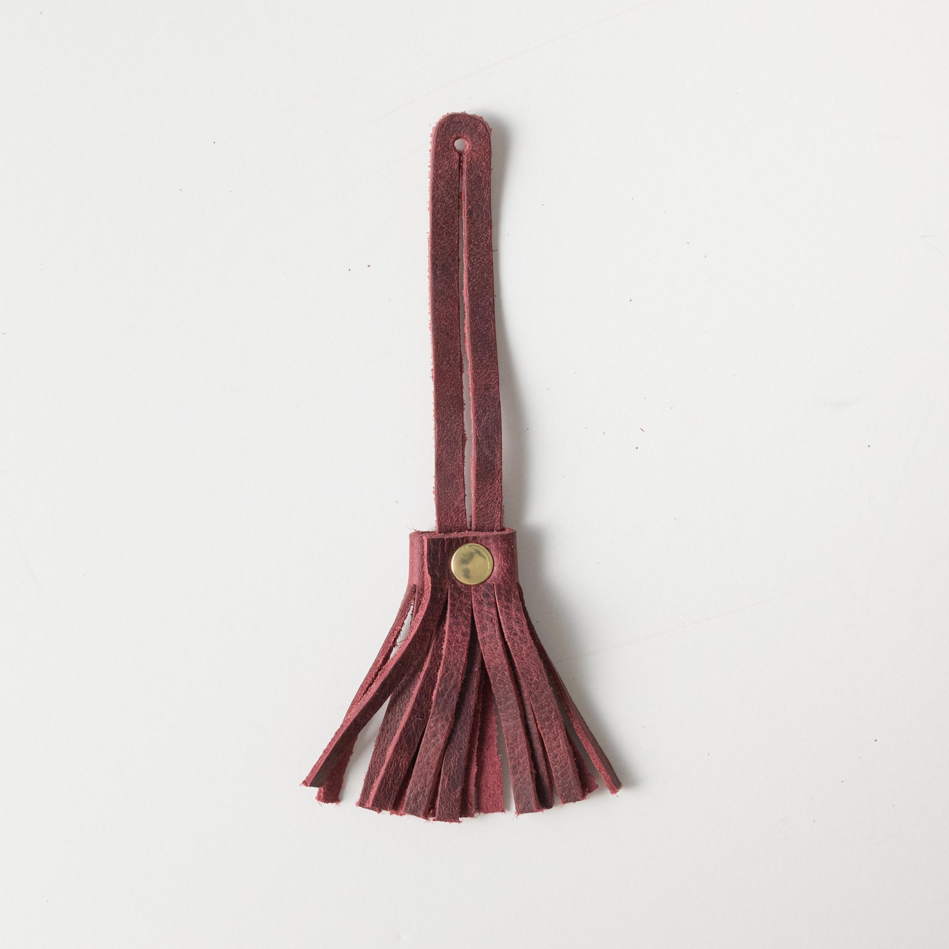 Purple Kodiak Mini Tassel- leather tassel keychain - KMM &amp; Co.