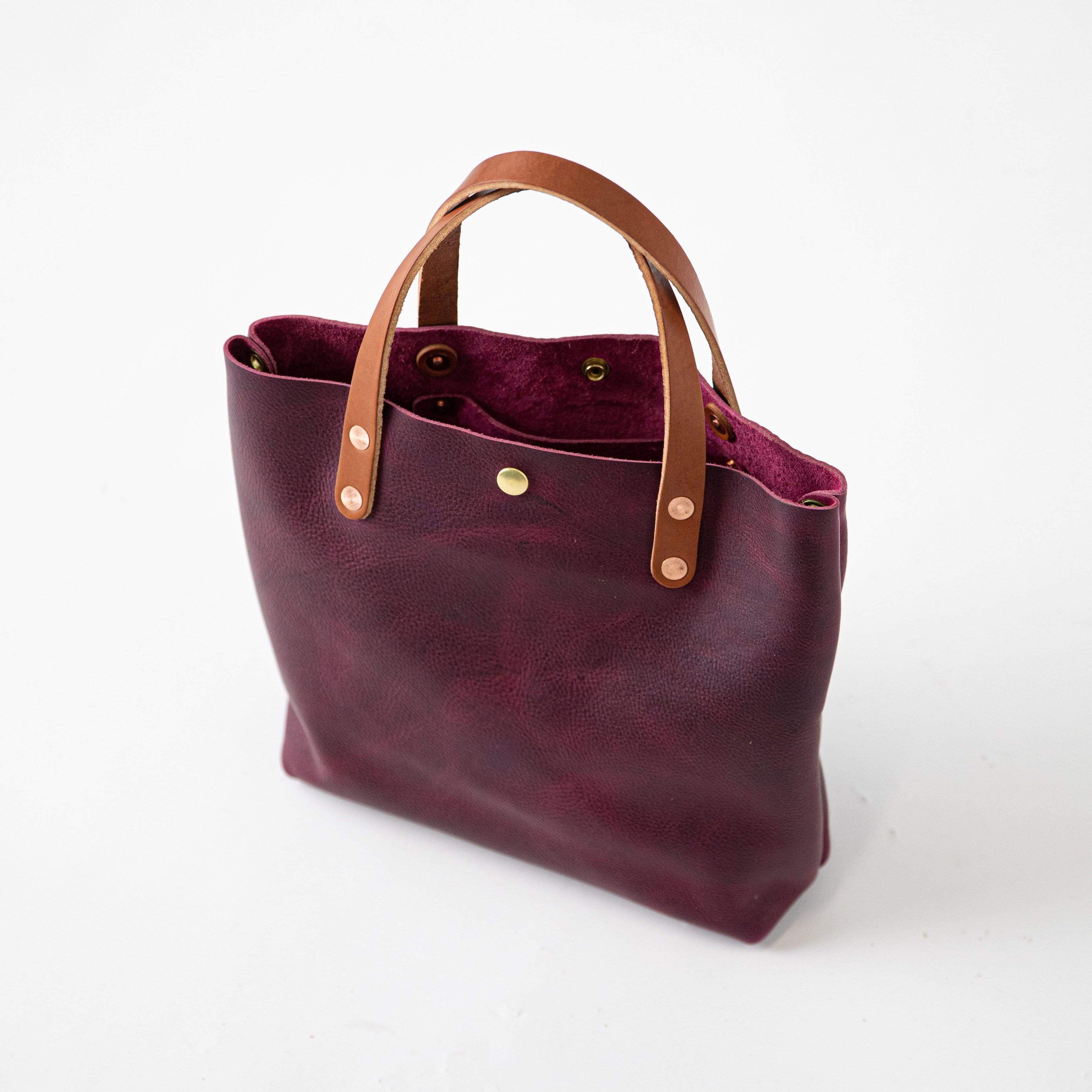 Purple Kodiak Mini Tote- purple small tote bags handmade in America