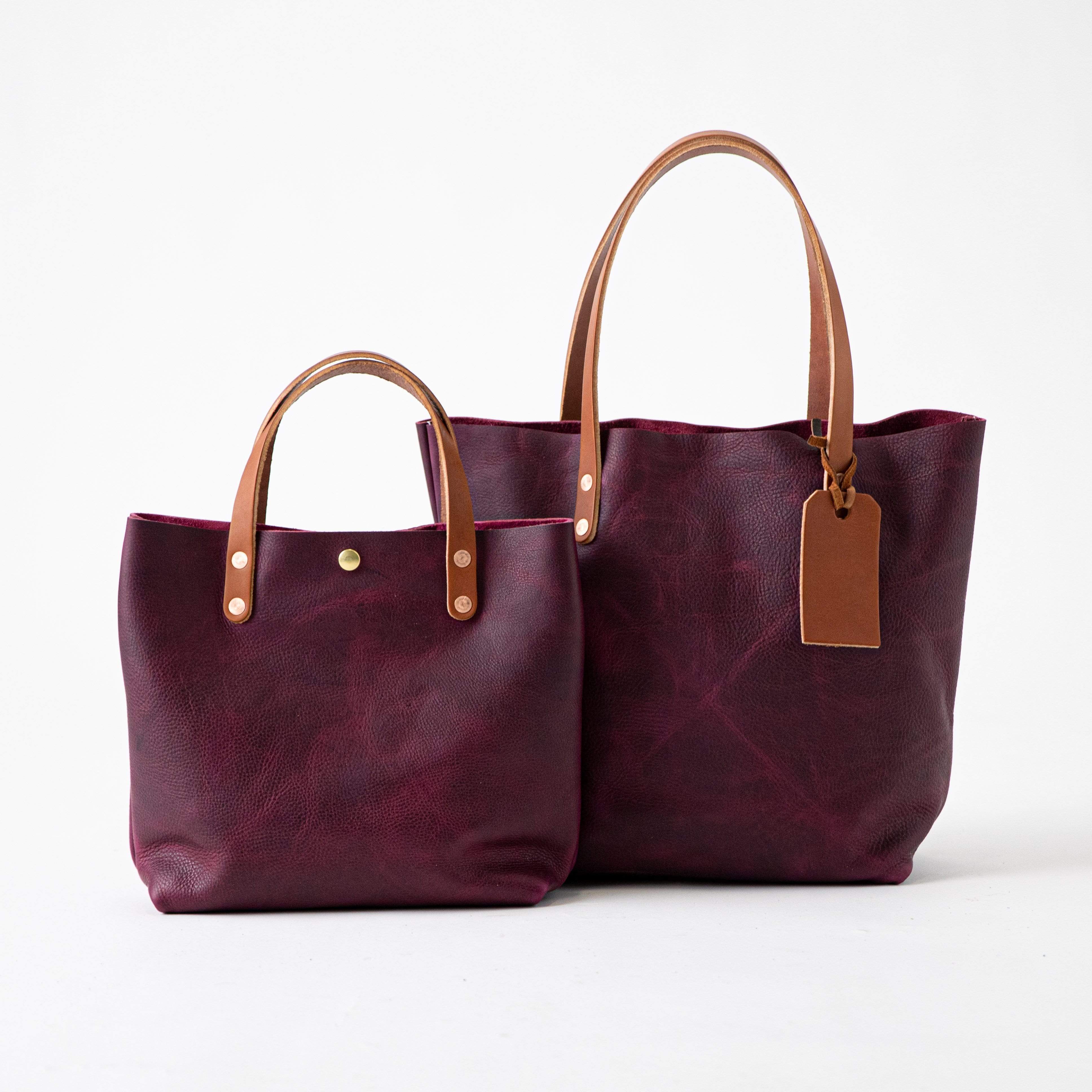 Leaf Leather Envelope Clutch Purse - Handmade Women's Wallet - Purple