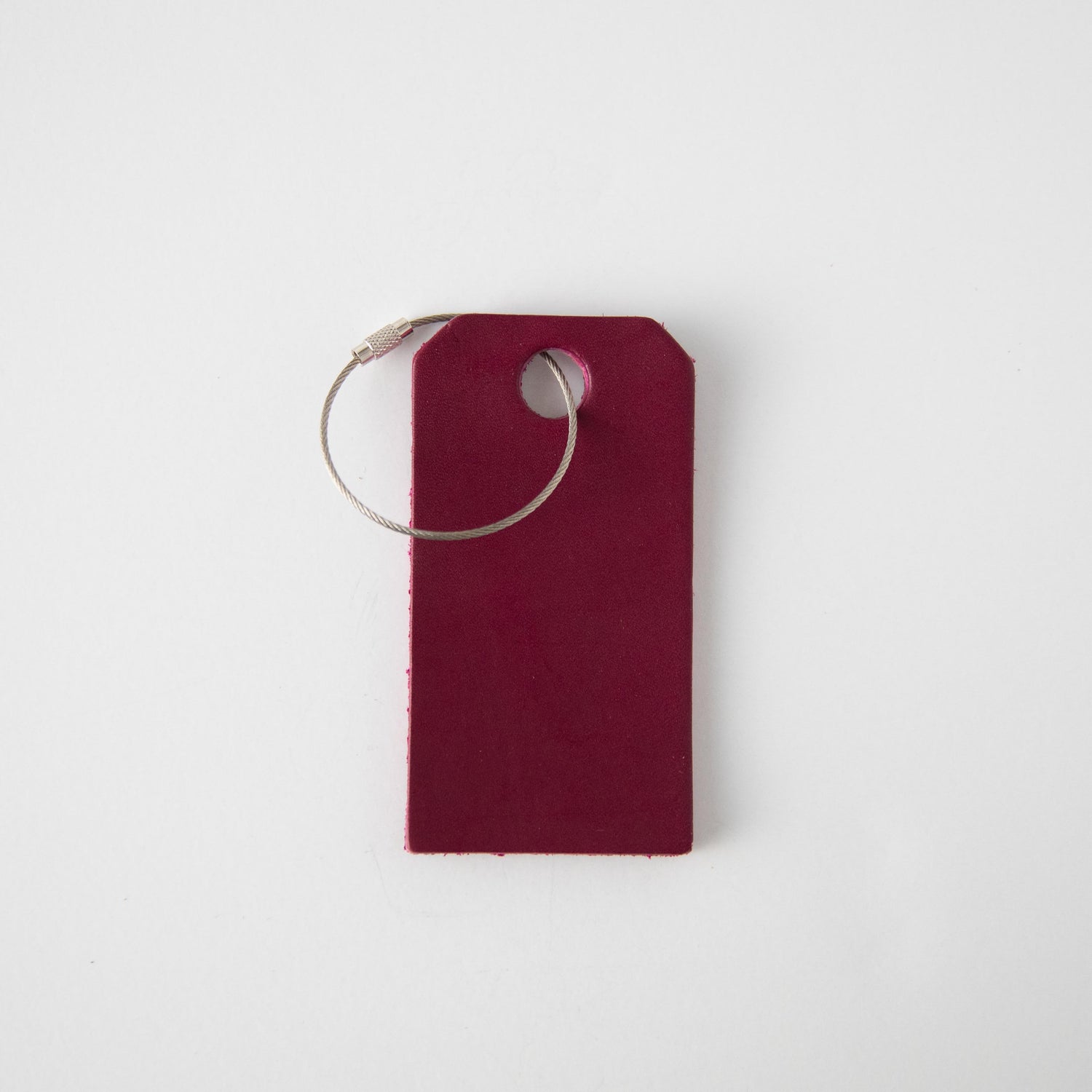 Purple Leather Tag- personalized luggage tags - custom luggage tags - KMM &amp; Co.