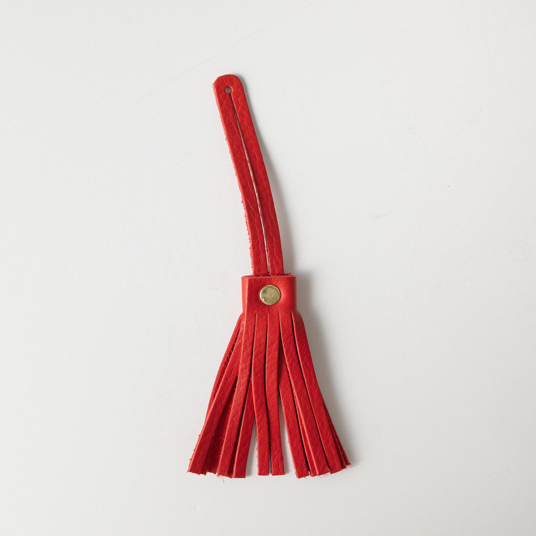 Red Cypress Leather Tassel- leather tassel keychain - KMM &amp; Co.