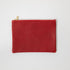 Red Cypress Medium Zip Pouch- leather zipper pouch - KMM & Co.