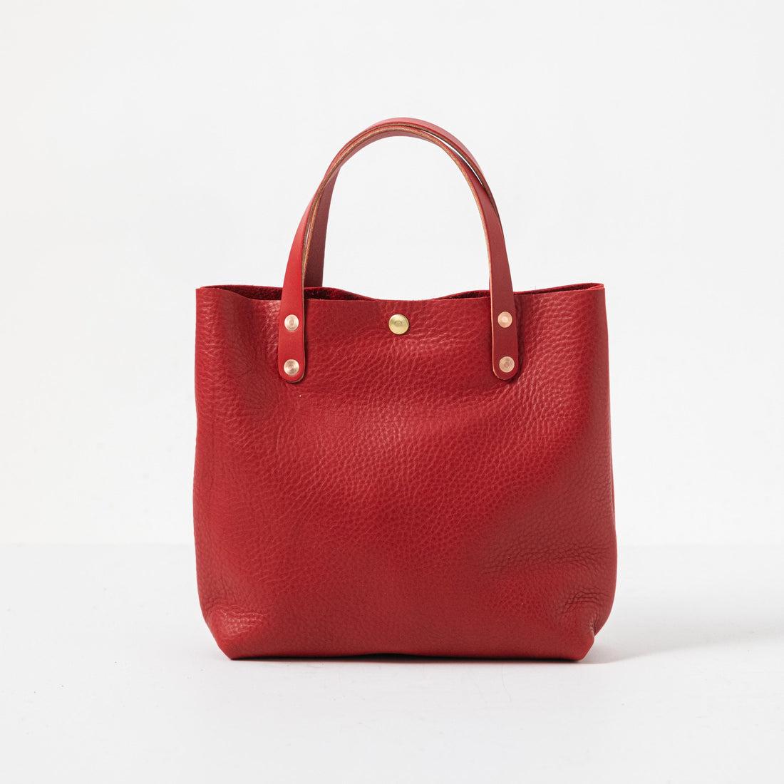 Red Leather Tote, Soft Leather Bag, Real Leather Tote Bag in Red