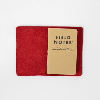 Red Cypress Travel Notebook- leather journal - leather notebook - KMM &amp; Co.