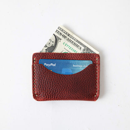 Red Kodiak Card Case- mens leather wallet - leather wallets for women - KMM &amp; Co.