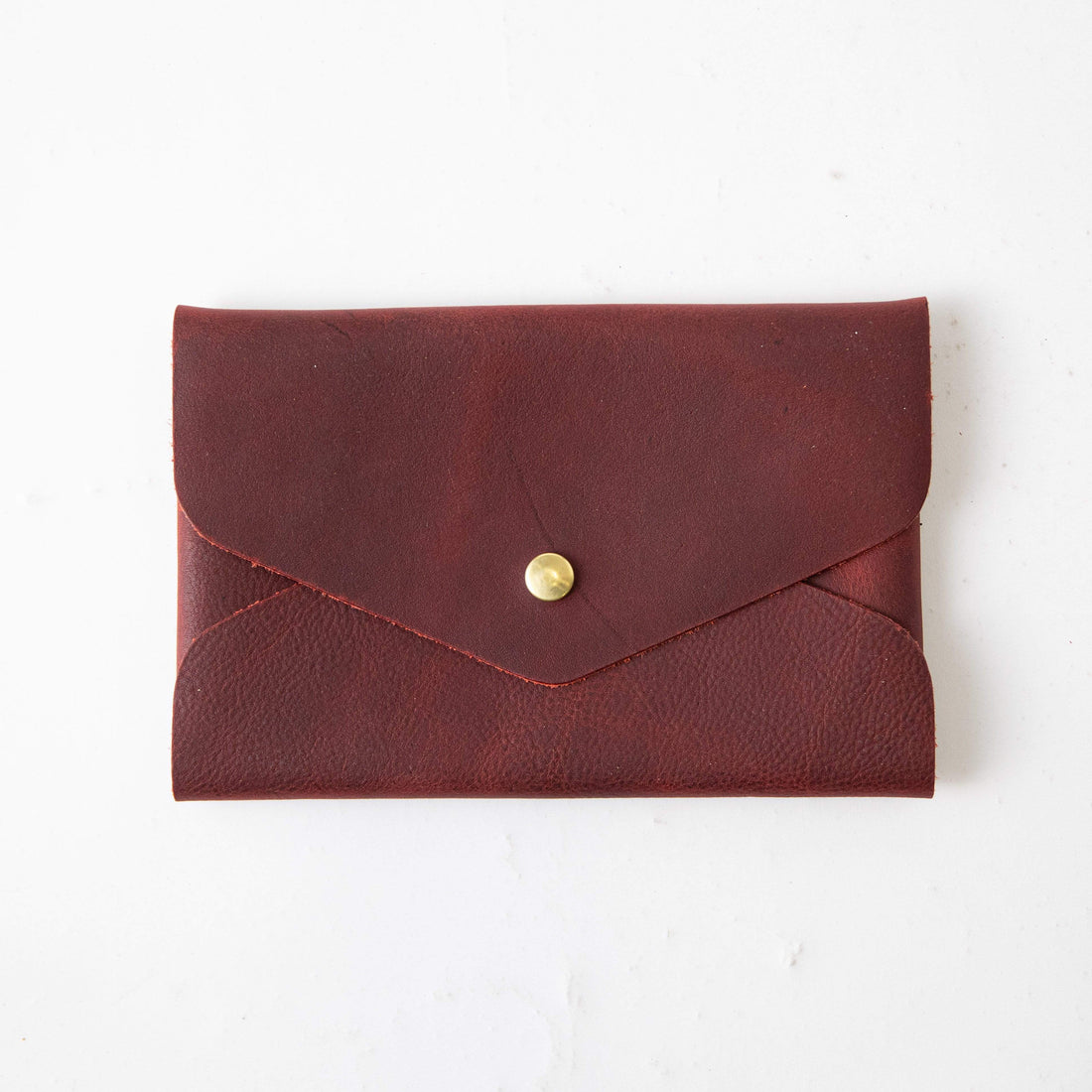 Red Kodiak Envelope Clutch- leather clutch bag - handmade leather bags - KMM &amp; Co.