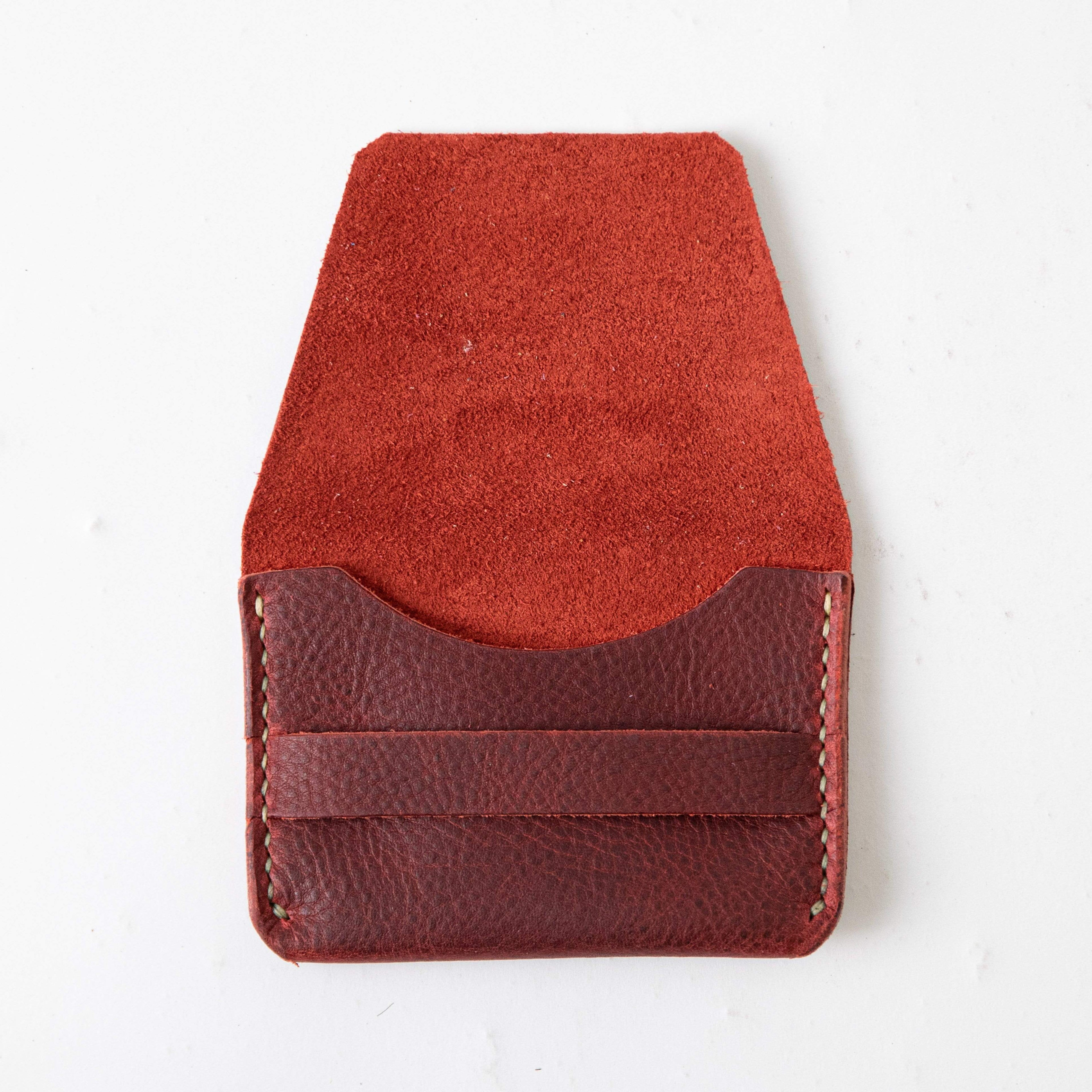 Red Kodiak Flap Wallet- mens leather wallet - handmade leather wallets at KMM &amp; Co.