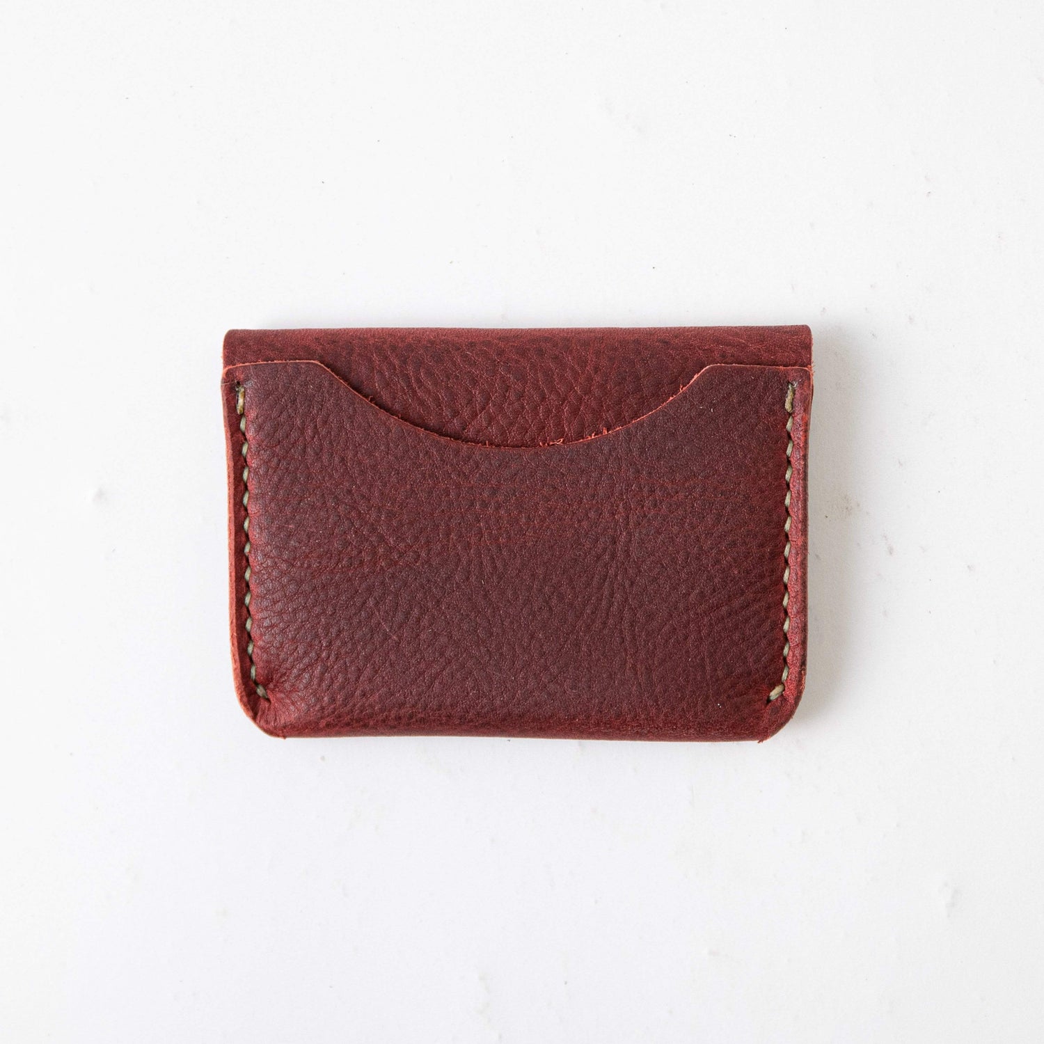 Red Kodiak Flap Wallet- mens leather wallet - handmade leather wallets at KMM &amp; Co.