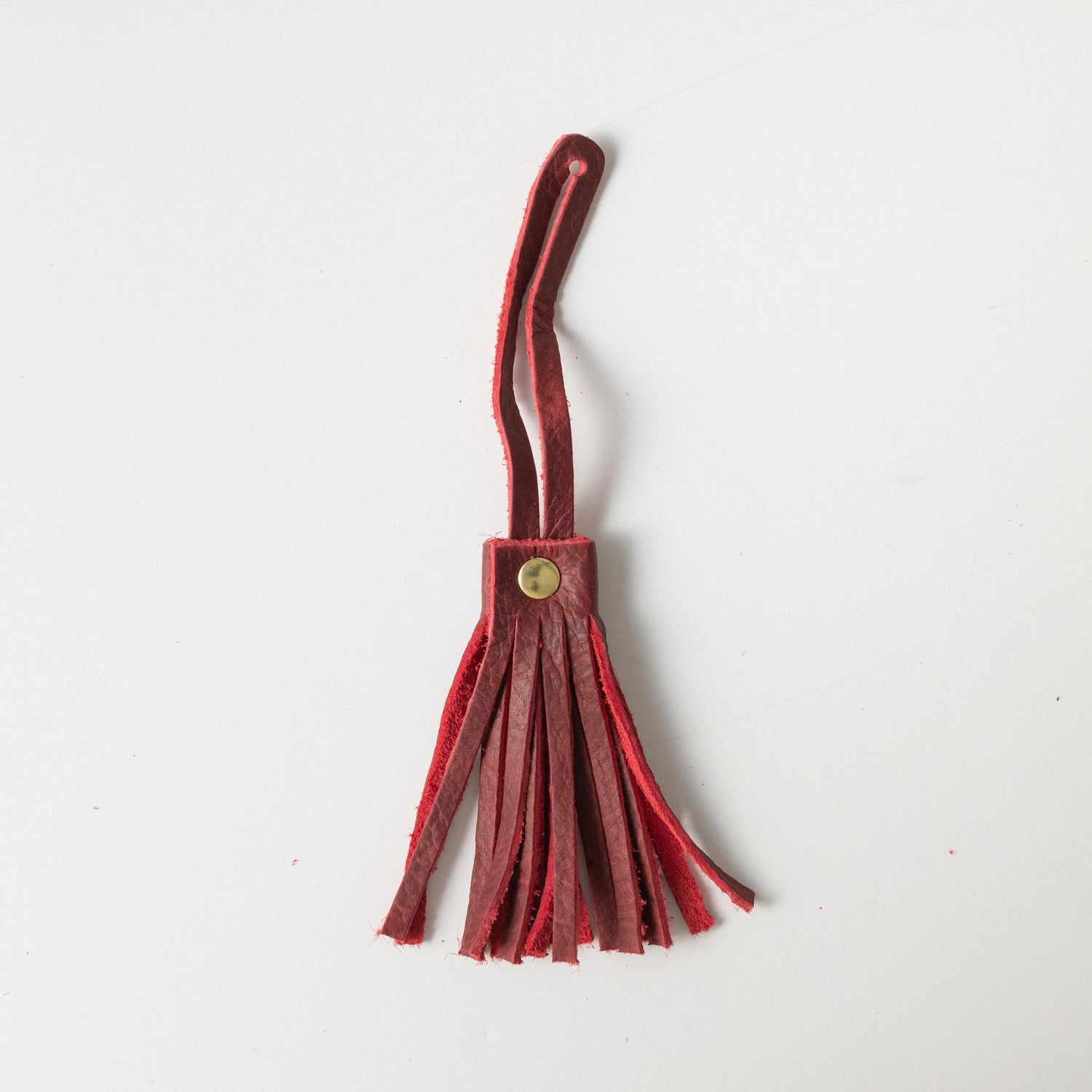 Red Kodiak Leather Tassel- leather tassel keychain - KMM &amp; Co.