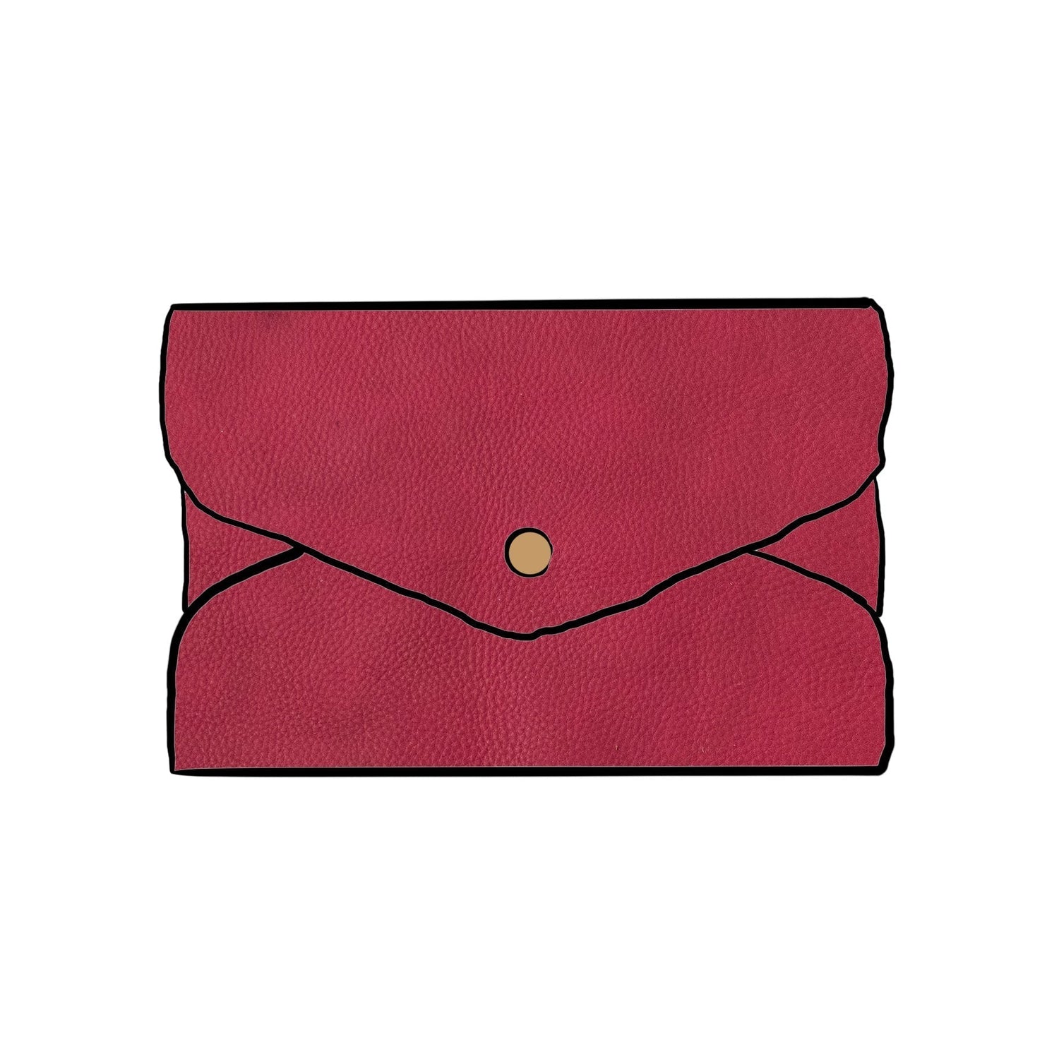 Rose Cypress Envelope Clutch- leather clutch bag - handmade leather bags - KMM &amp; Co.