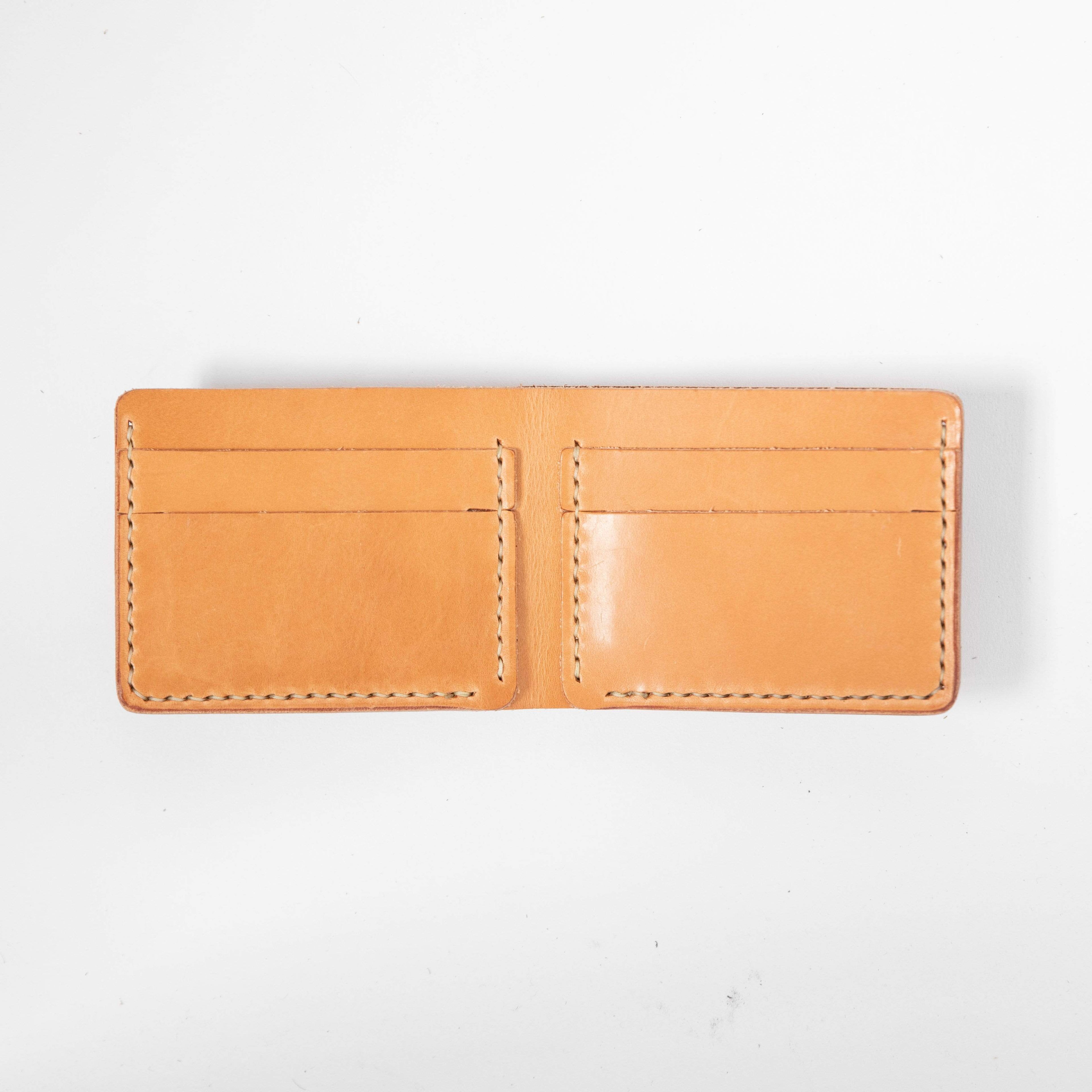 Russet Billfold- leather billfold wallet - mens leather bifold wallet - KMM &amp; Co.