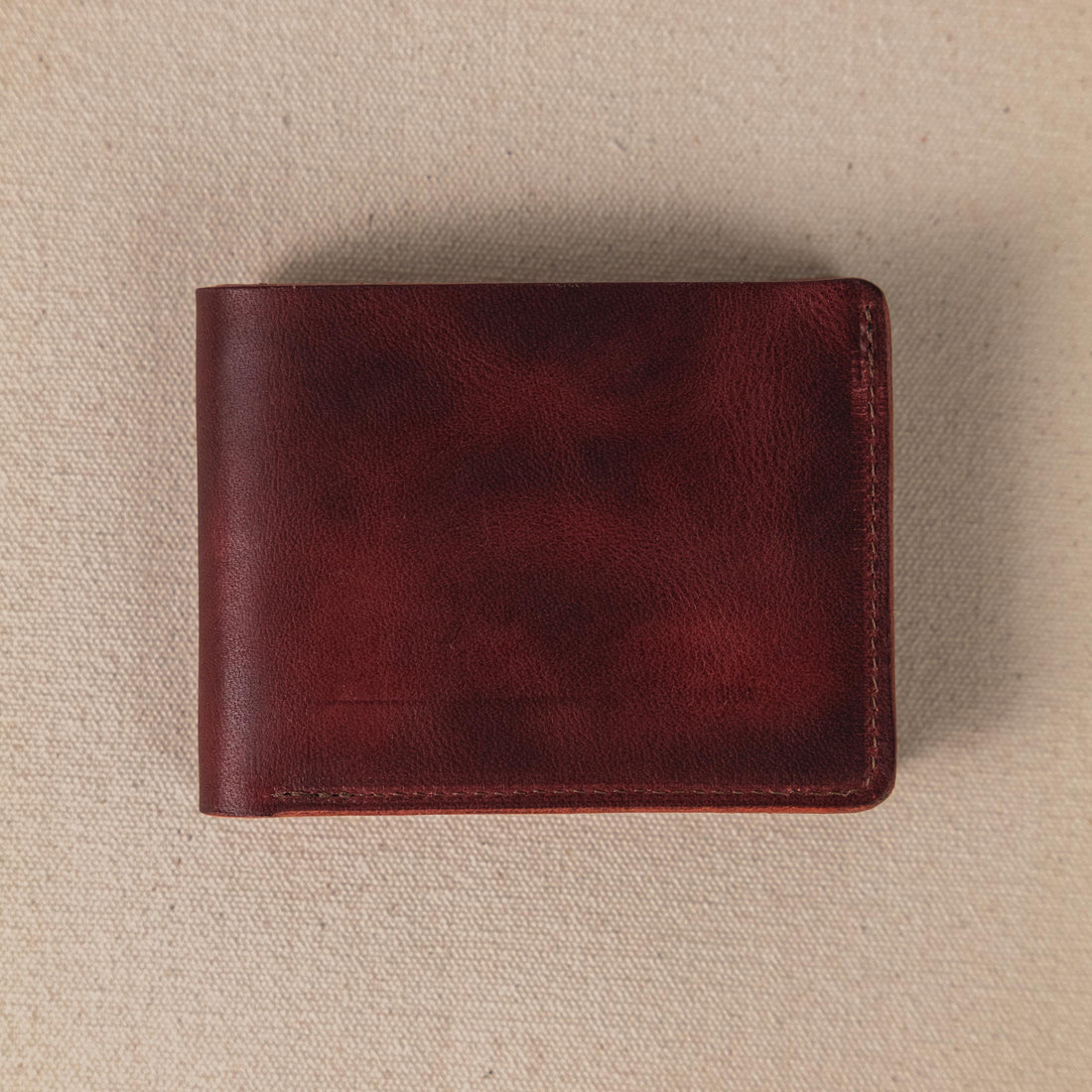 Russet Brown Dublin Billfold- leather billfold wallet - mens leather bifold wallet - KMM &amp; Co.