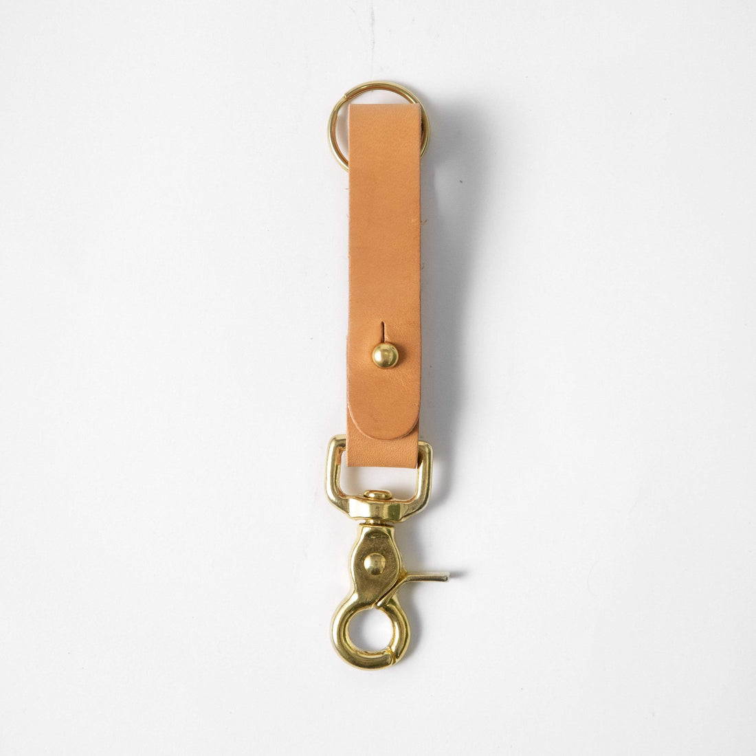 Tannery South Leather Co. Skate Keychain Natural Veg-Tan
