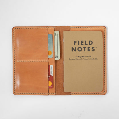 Russet Notebook Wallet- leather notebook cover - passport holder - KMM &amp; Co.