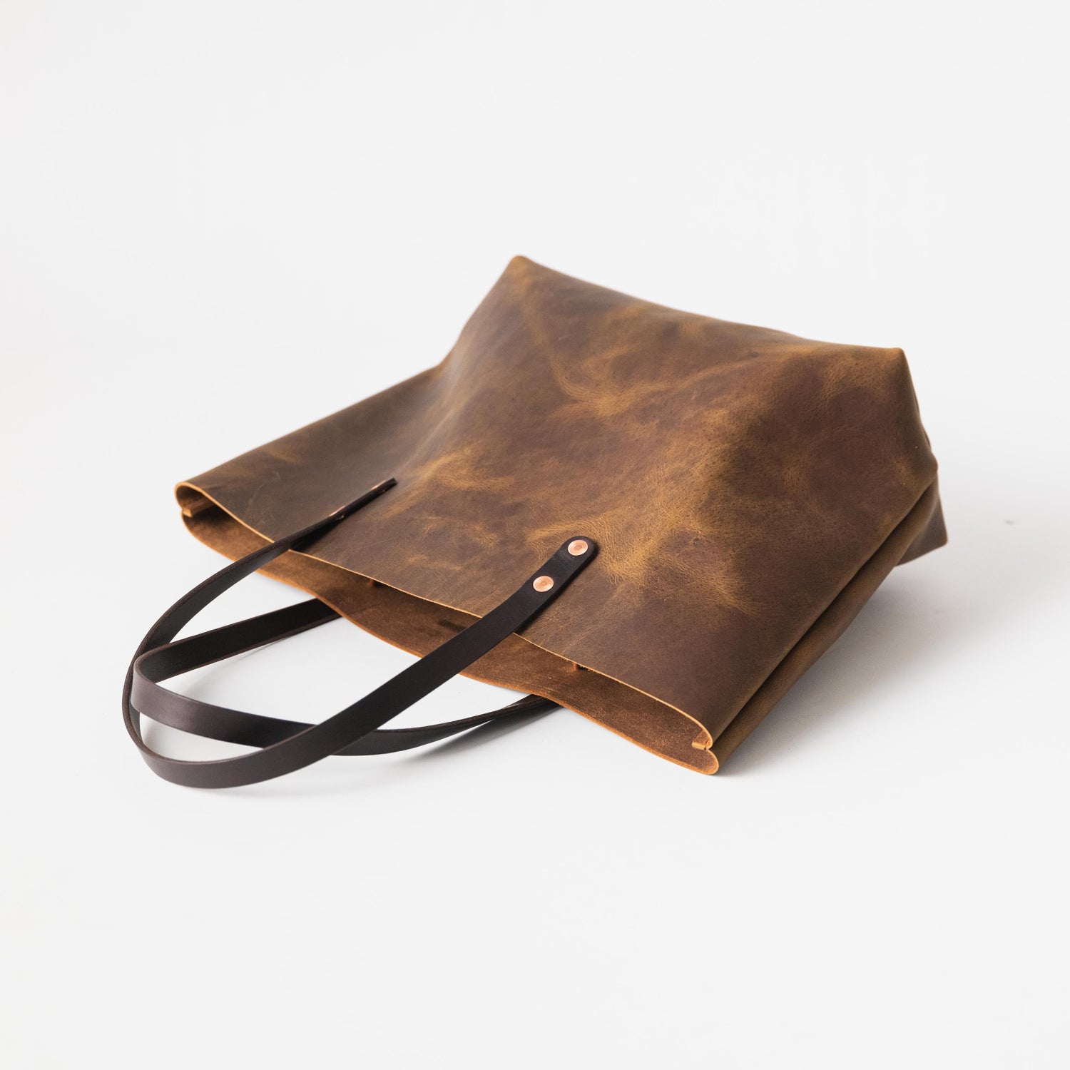 Rustic Brown East West Tote