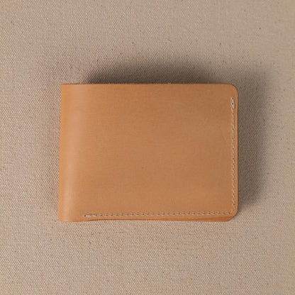 Rustic Vegetable Tan Billfold- leather billfold wallet - mens leather bifold wallet - KMM &amp; Co.