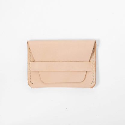 Rustic Vegetable Tan Flap Wallet- mens leather wallet - handmade leather wallets at KMM &amp; Co.
