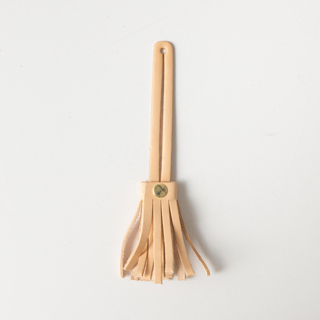 Rustic Vegetable Tanned Mini Tassel- leather tassel keychain - KMM & Co.