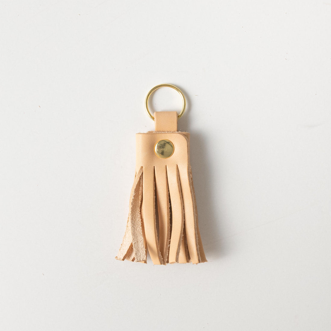Rustic Vegetable Tanned Tassel Keychain- leather tassel keychain - KMM & Co.