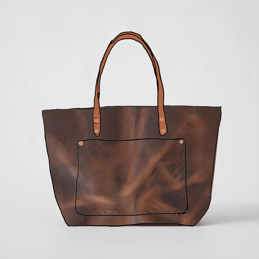 Market Tote Bags | Large Leather Tote Bags made in the USA by KMM & Co ...