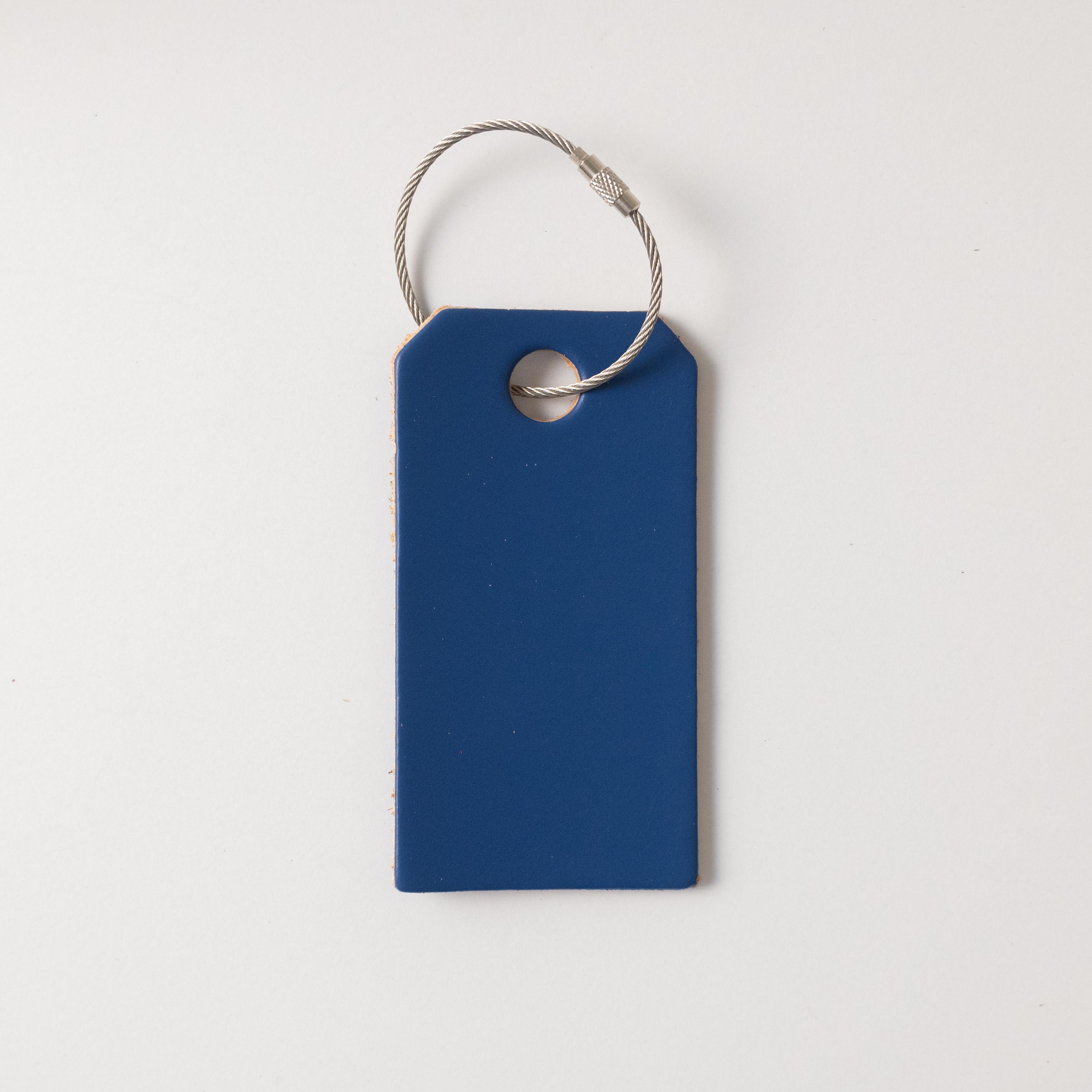 Sapphire Leather Tag- personalized luggage tags - custom luggage tags - KMM &amp; Co.