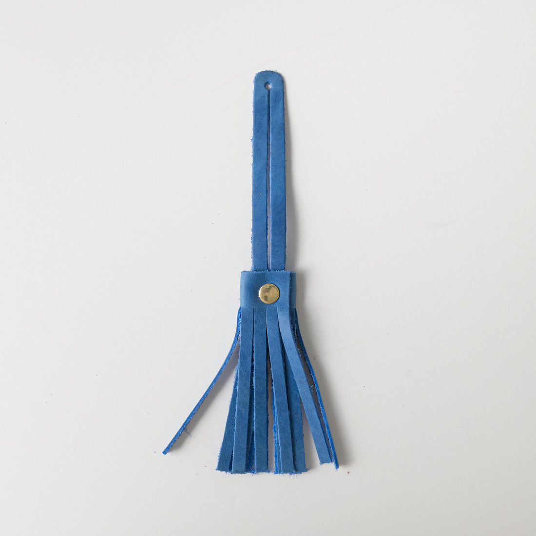 Sapphire Leather Tassel- leather tassel keychain - KMM &amp; Co.