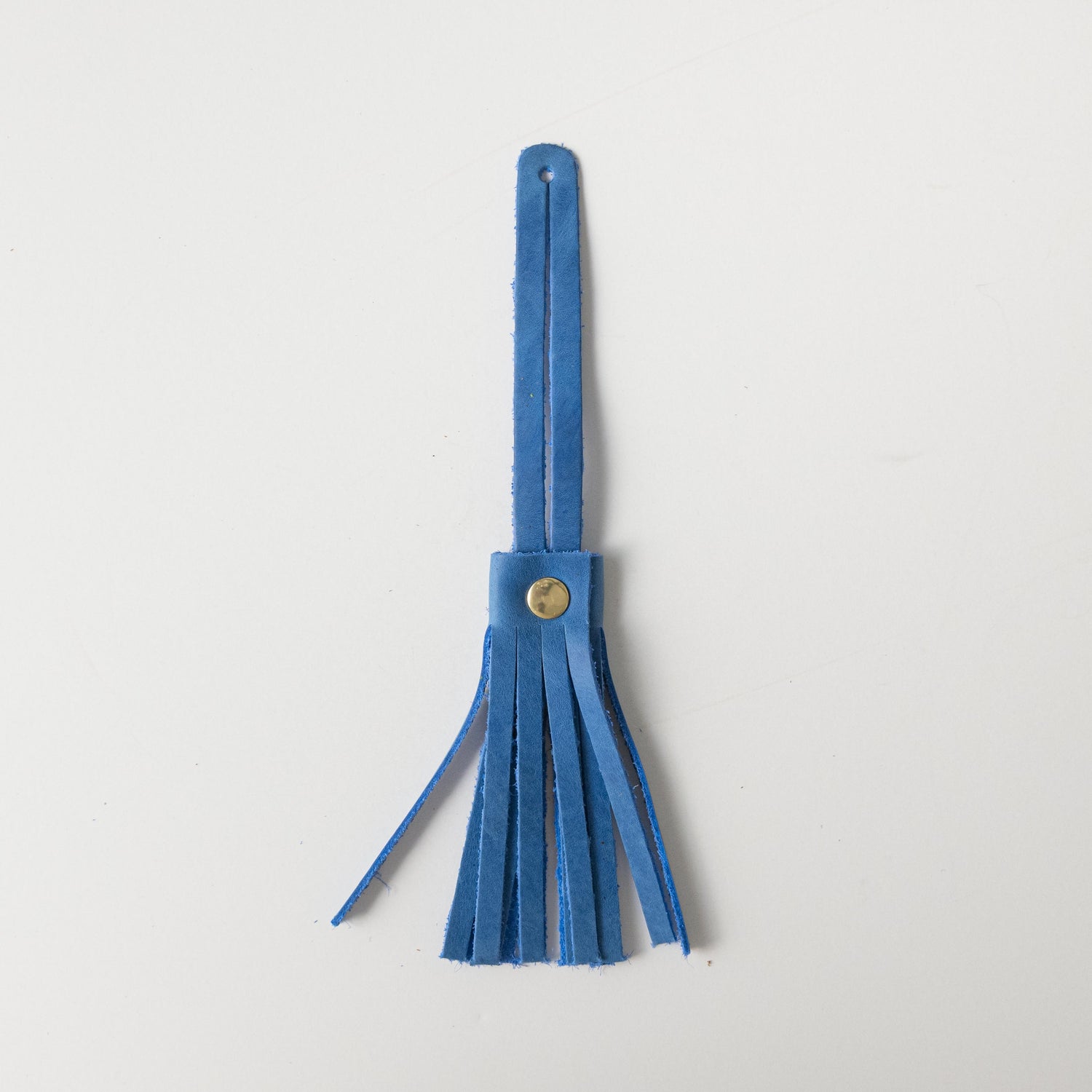 Sapphire Leather Tassel- leather tassel keychain - KMM &amp; Co.