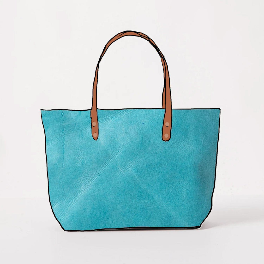 Scratch-and-Dent Aegean Blue East West Tote