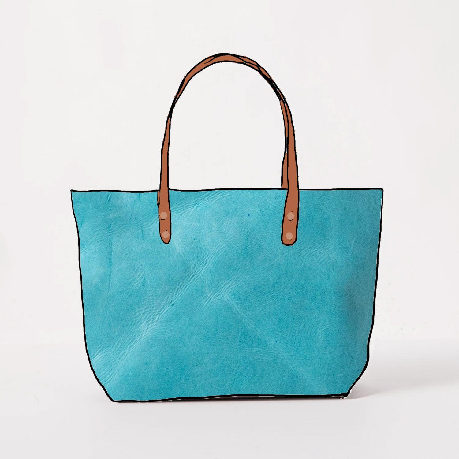 Scratch-and-Dent Aegean Blue East West Tote