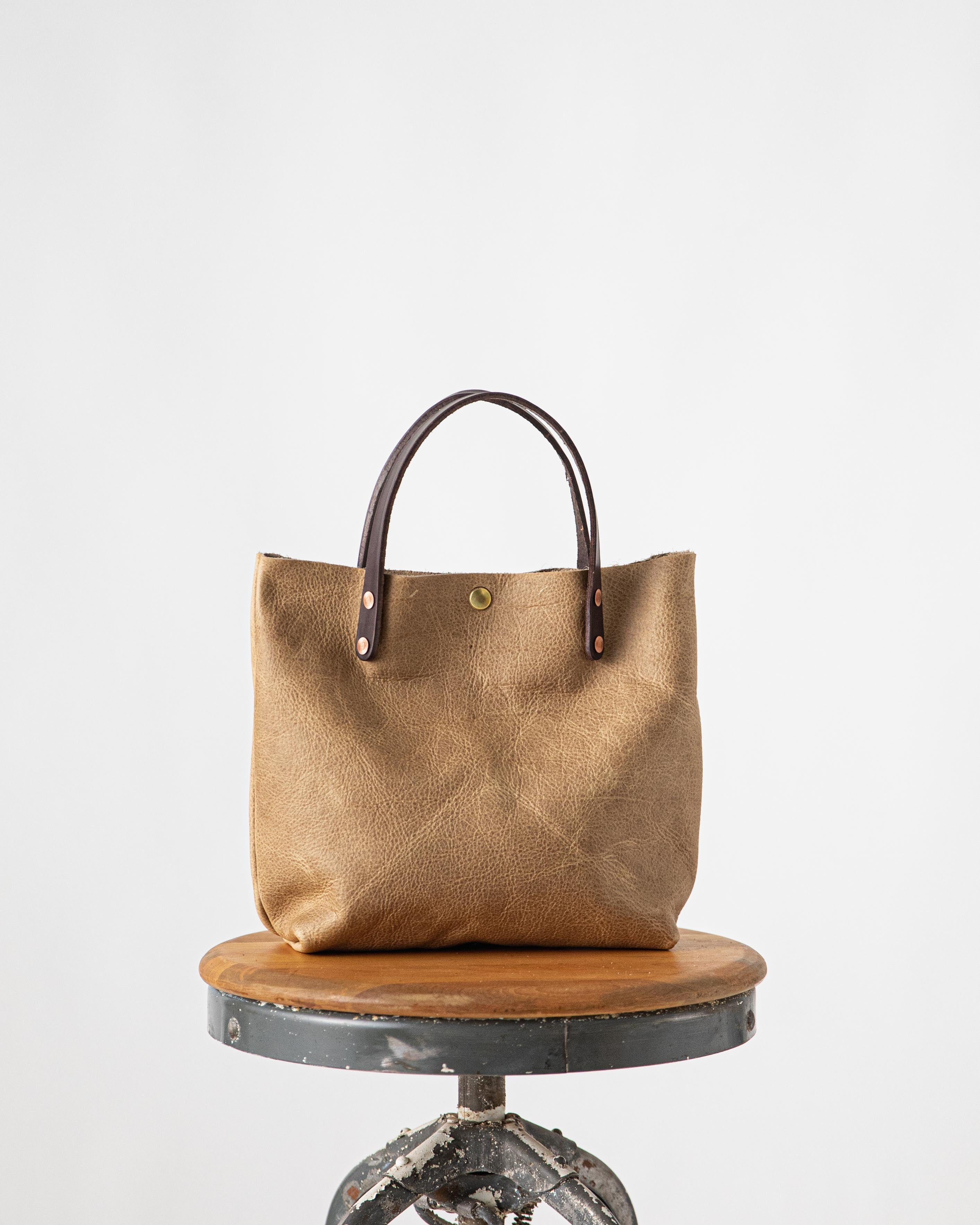 Scratch-and-Dent Beige Bison Mini Tote