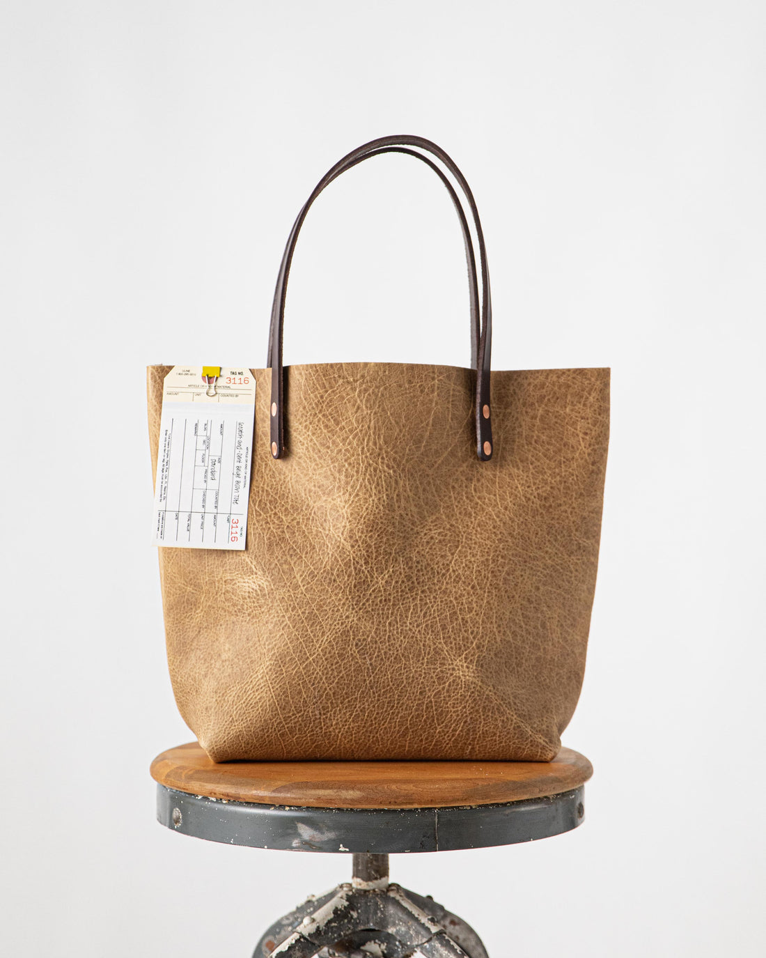 Scratch-and-Dent Beige Bison Tote