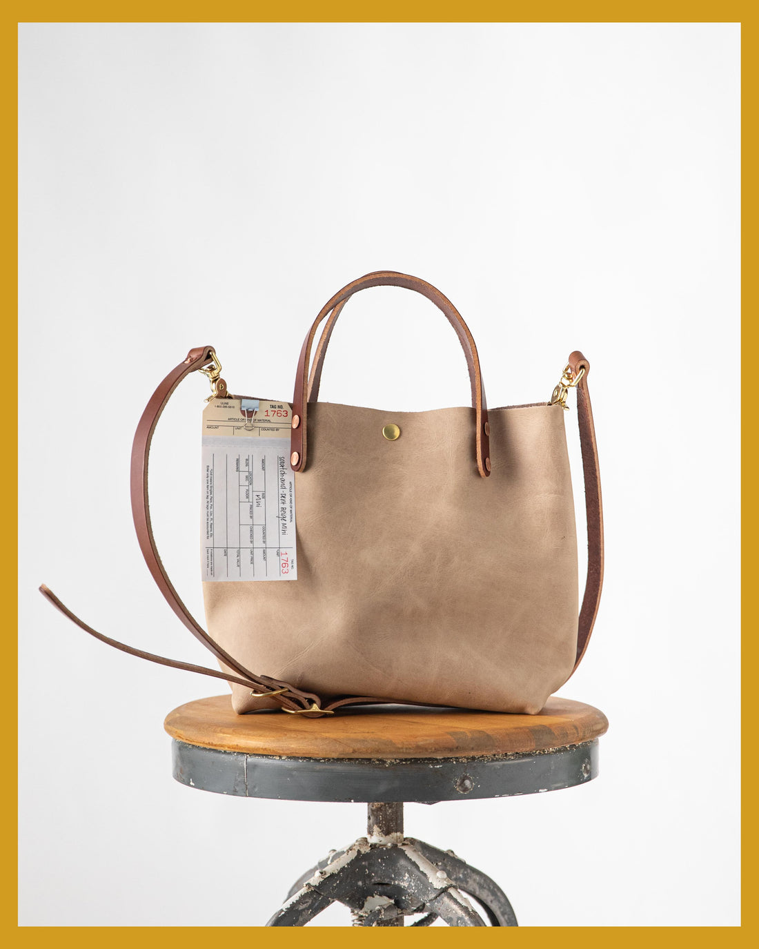 Scratch-and-Dent Beige Mini Tote