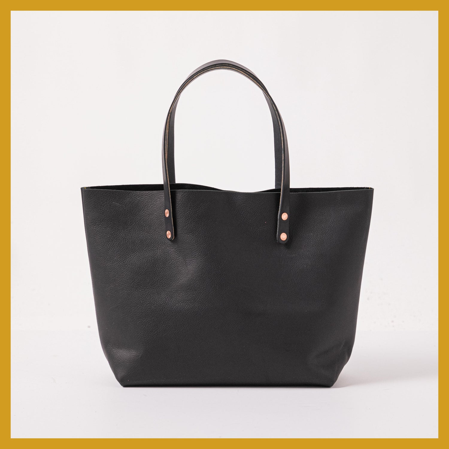 Scratch-and-Dent Black Kodiak East West Tote- black tote bag handmade in America