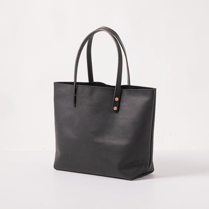 Scratch-and-Dent Black Kodiak East West Tote- black tote bag handmade in America