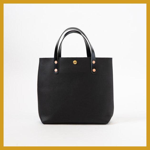 Scratch-and-Dent Black Kodiak Mini Tote- black small tote bags handmade in America