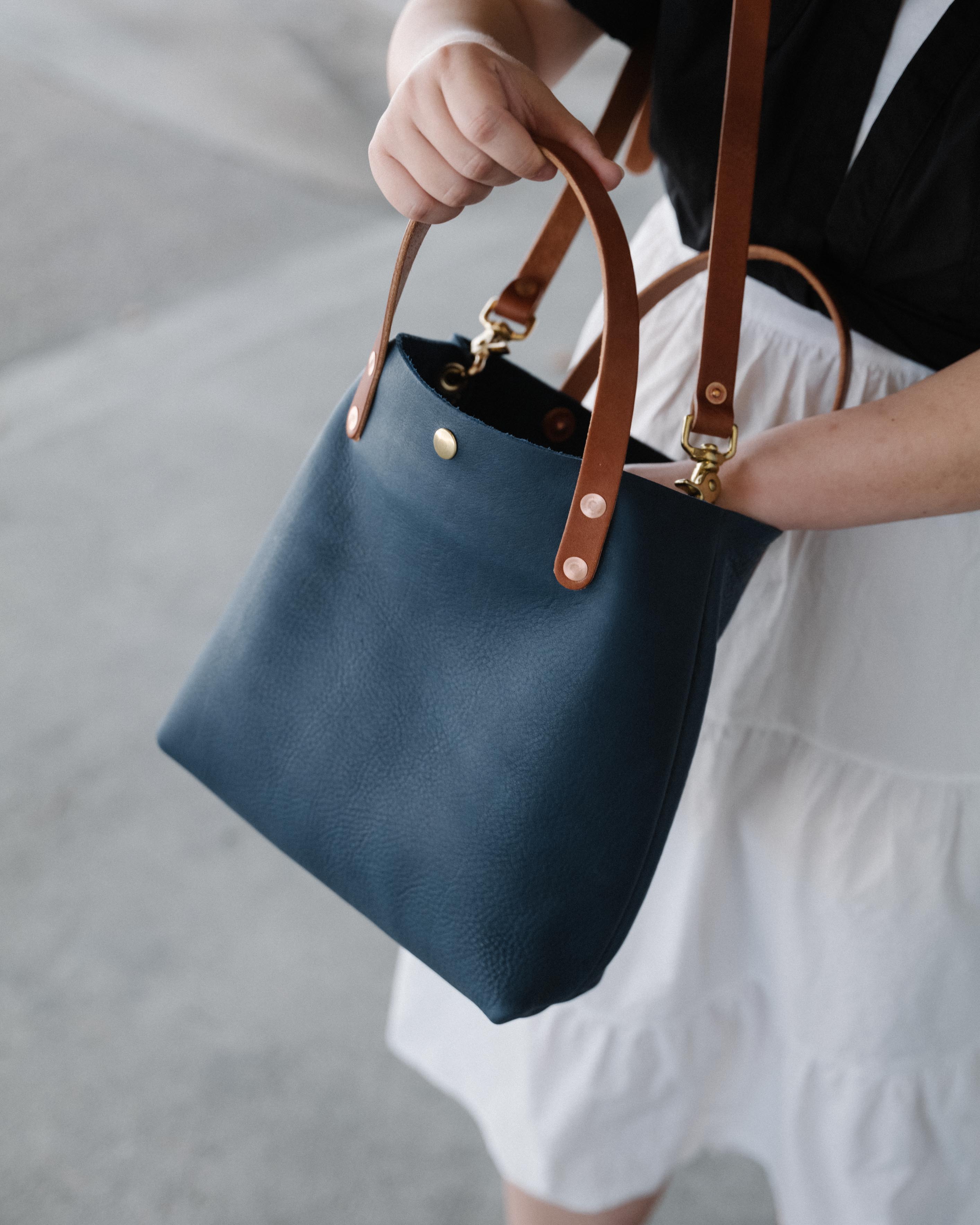 Scratch-and-Dent Blue Cypress Mini Tote