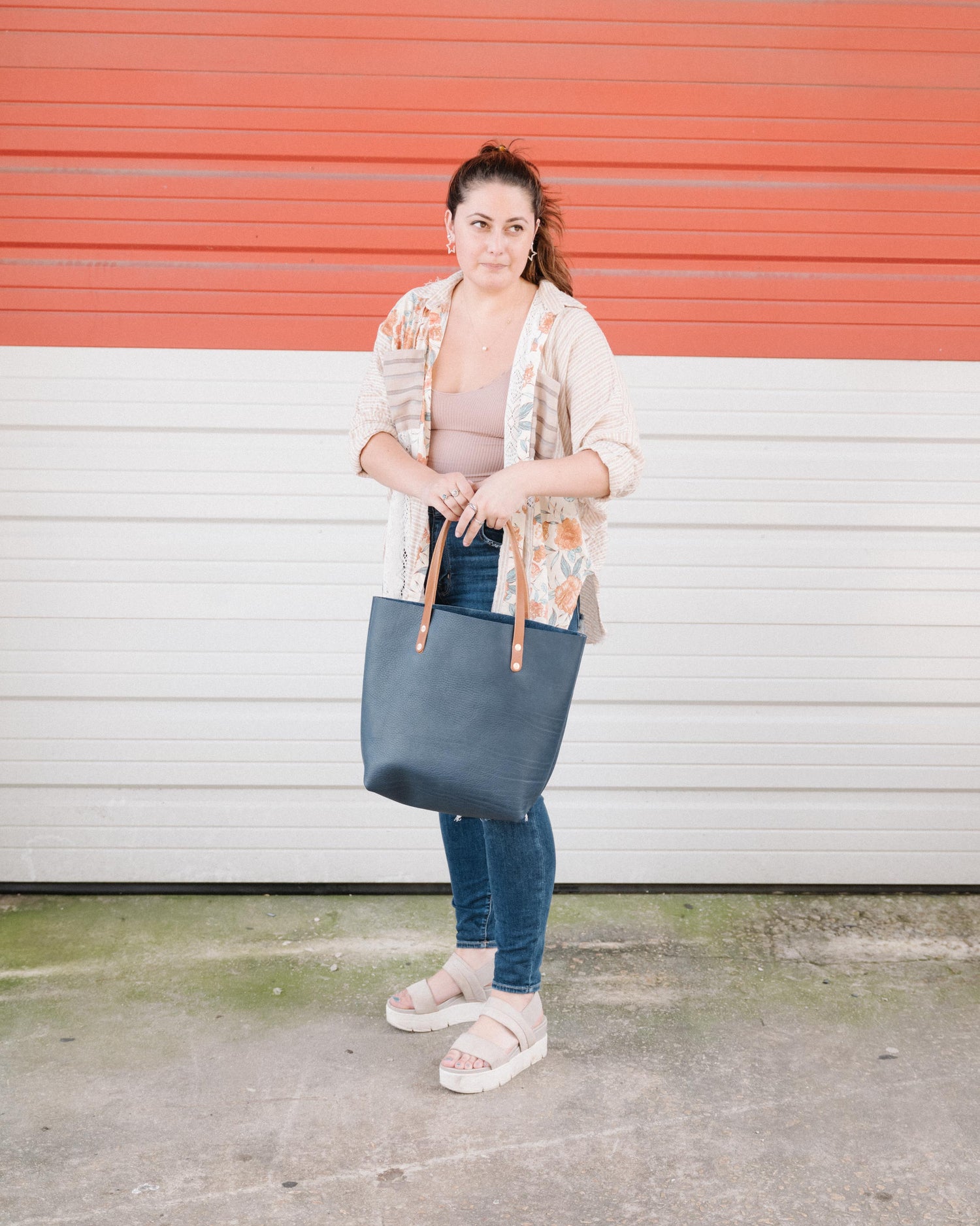 Scratch-and-Dent Blue Cypress Tote