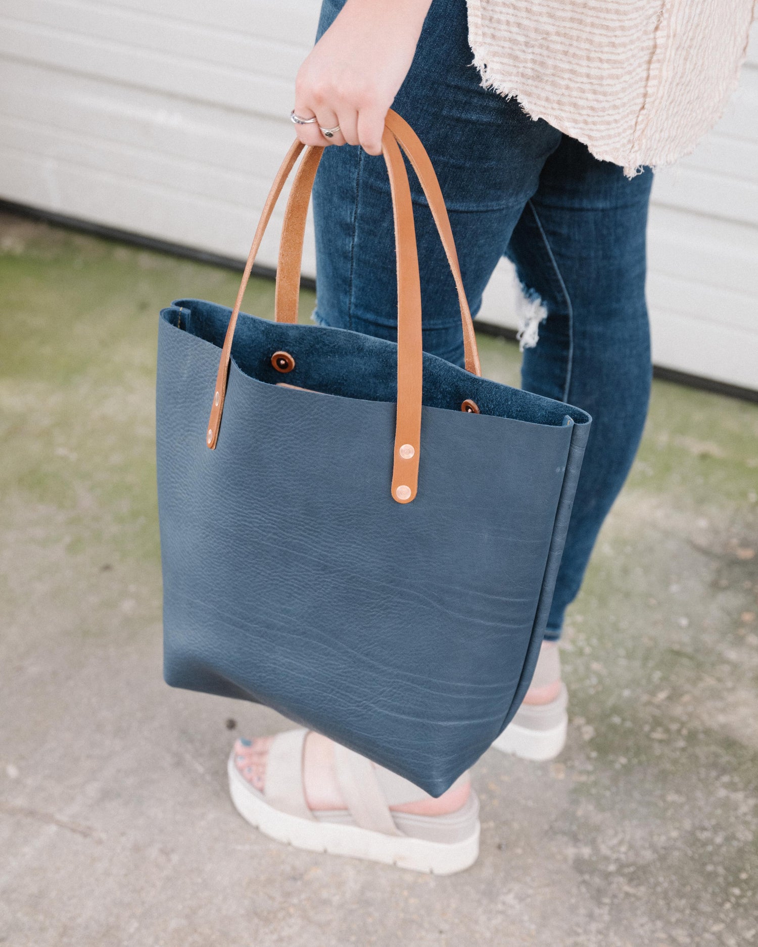 Scratch-and-Dent Blue Cypress Tote