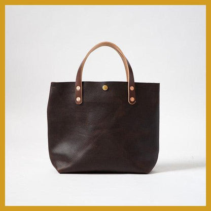 Scratch-and-Dent Brown Kodiak Mini Tote- brown small tote bags handmade in America