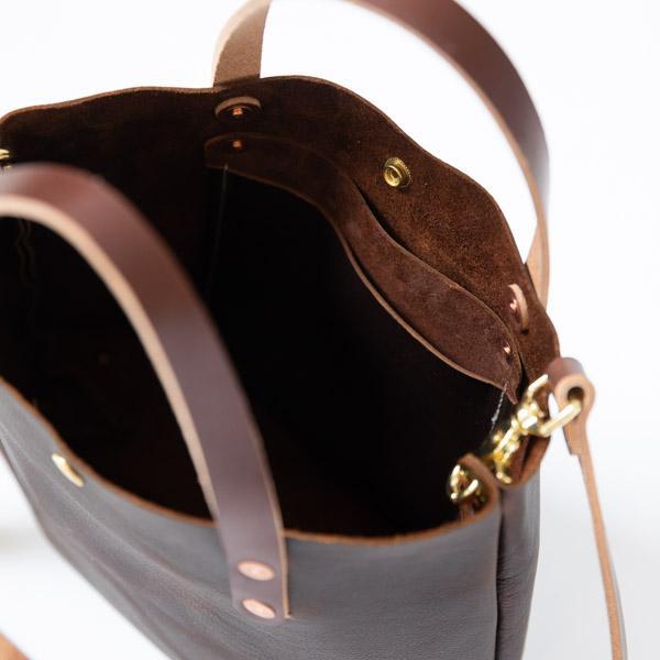 Scratch-and-Dent Brown Kodiak Mini Tote- brown small tote bags handmade in America
