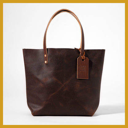 Scratch-and-Dent Brown Kodiak Tote- brown tote bag handmade in America