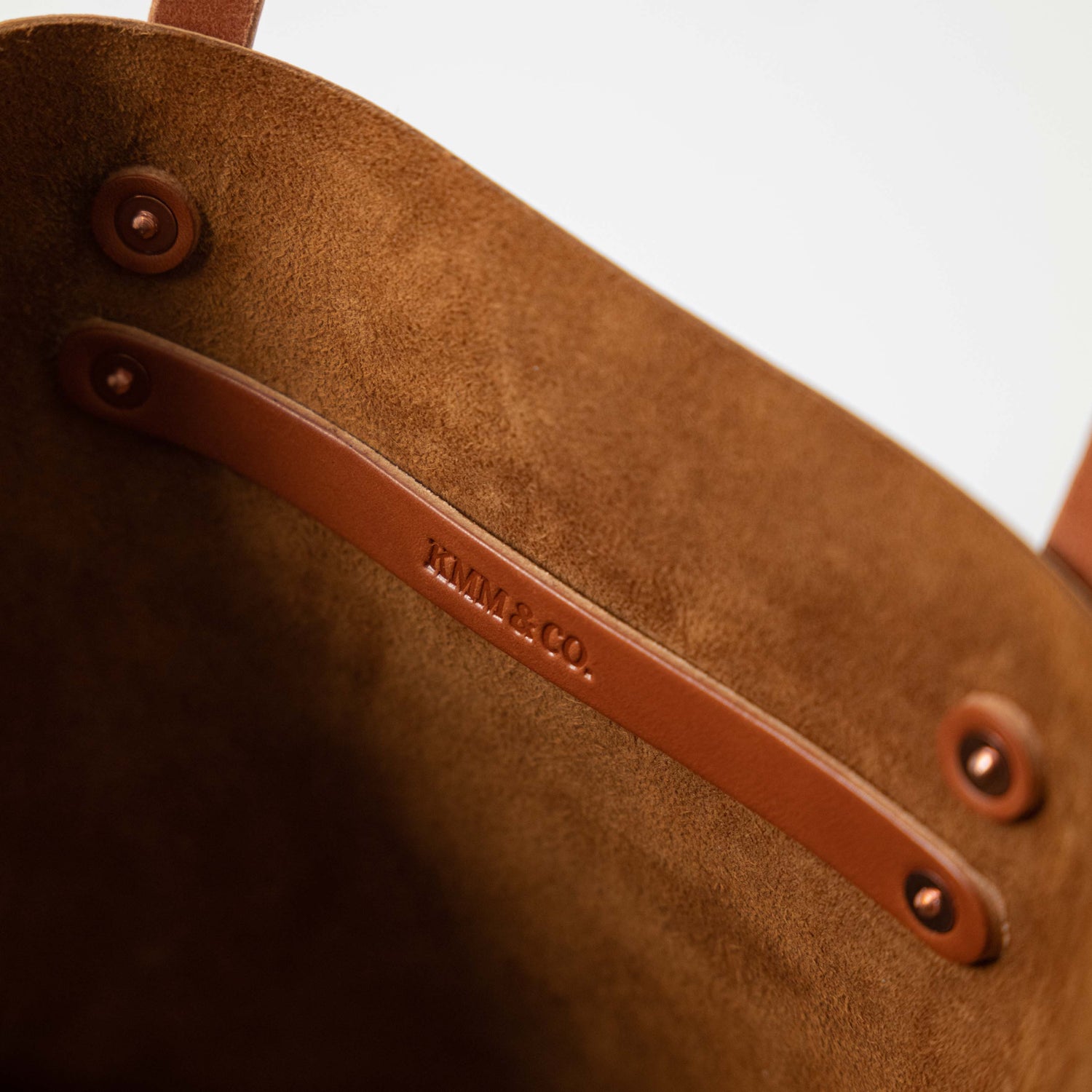 Scratch-and-Dent Cognac Cypress East West Tote- cognac tote bag handmade in America