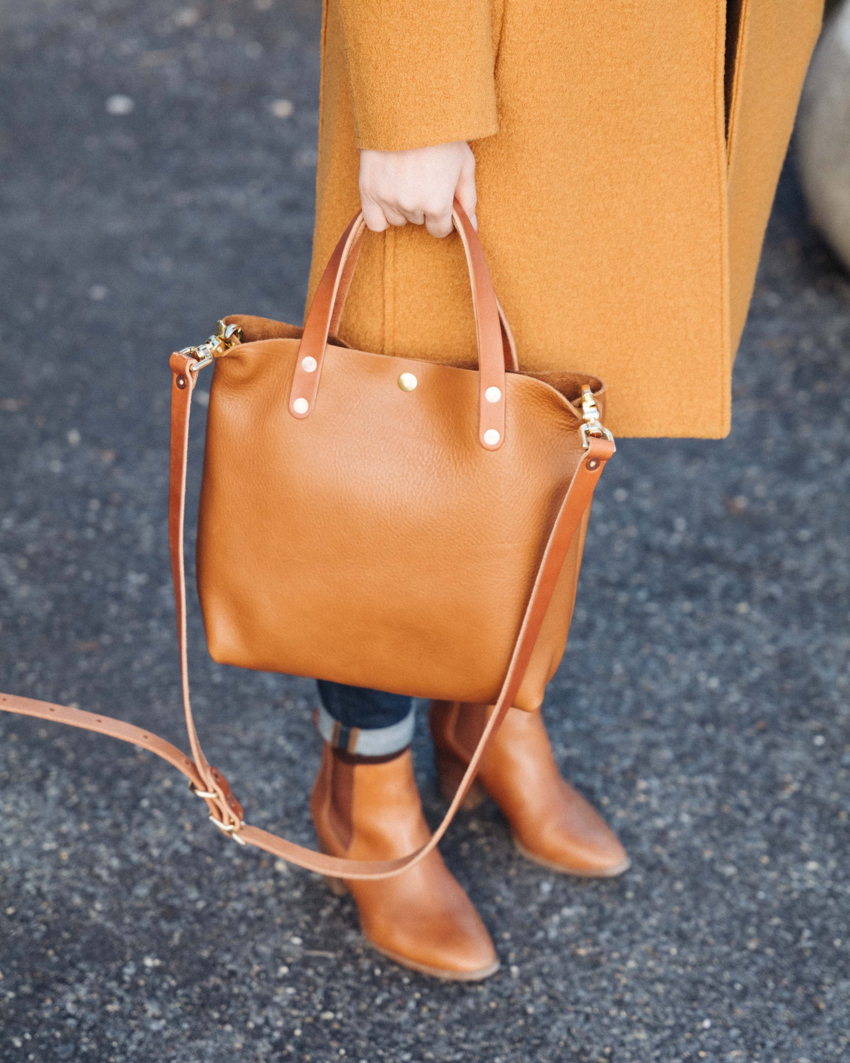 Scratch-and-Dent Cognac Cypress Mini Tote