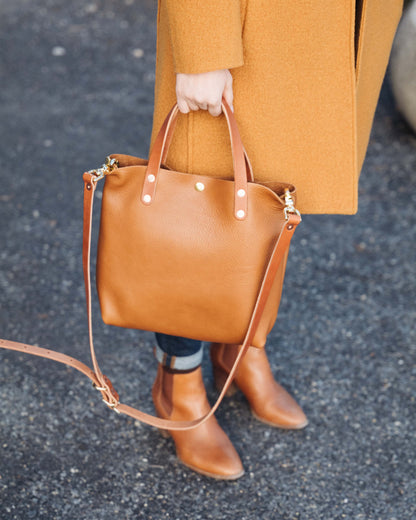 Scratch-and-Dent Cognac Cypress Mini Tote