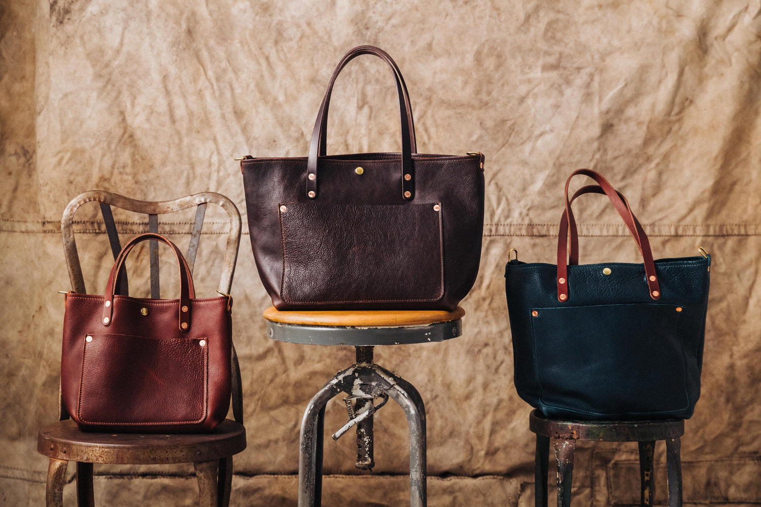 Scratch-and-Dent Dark Brown Bulldog Tote