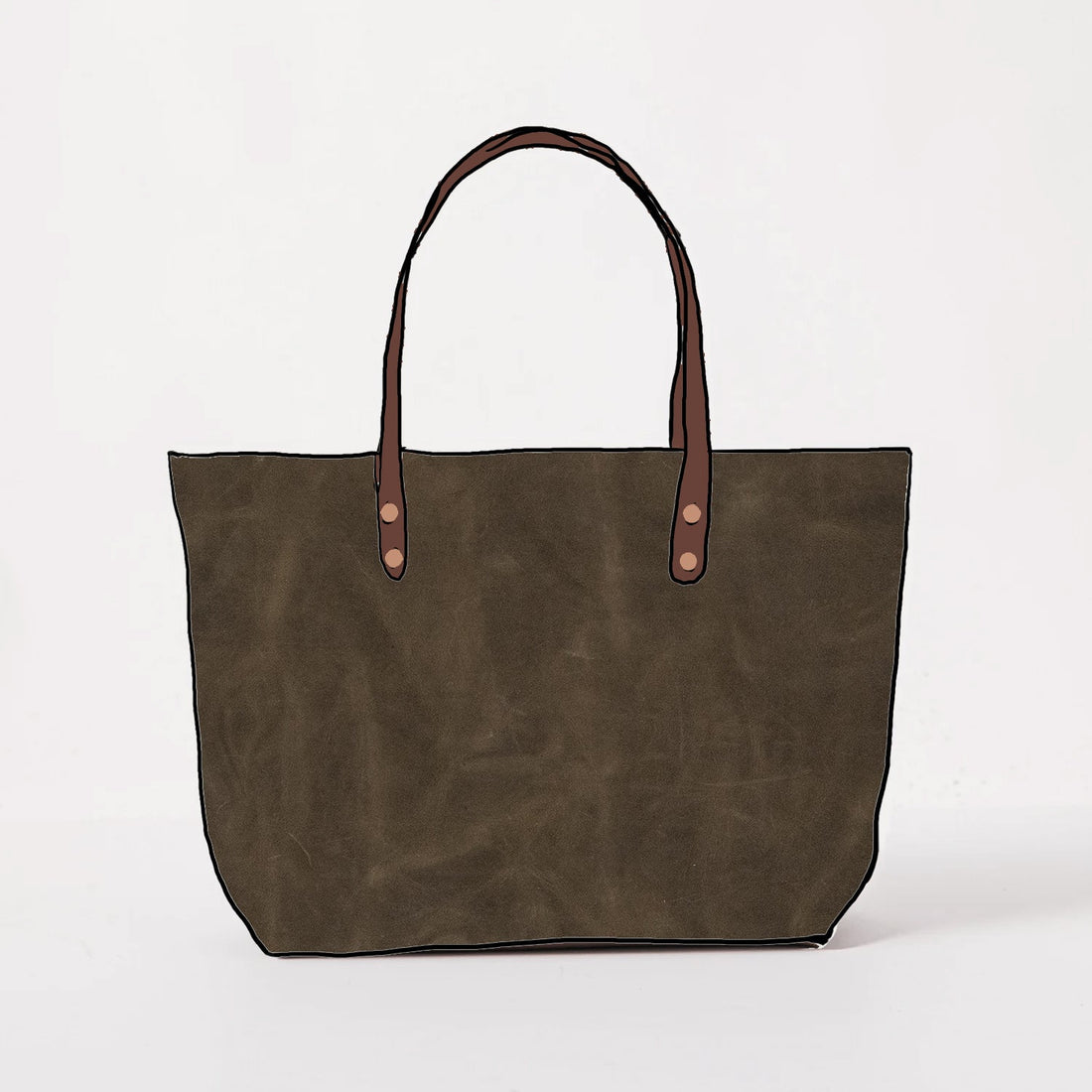 Scratch-and-Dent Forest Green East West Tote