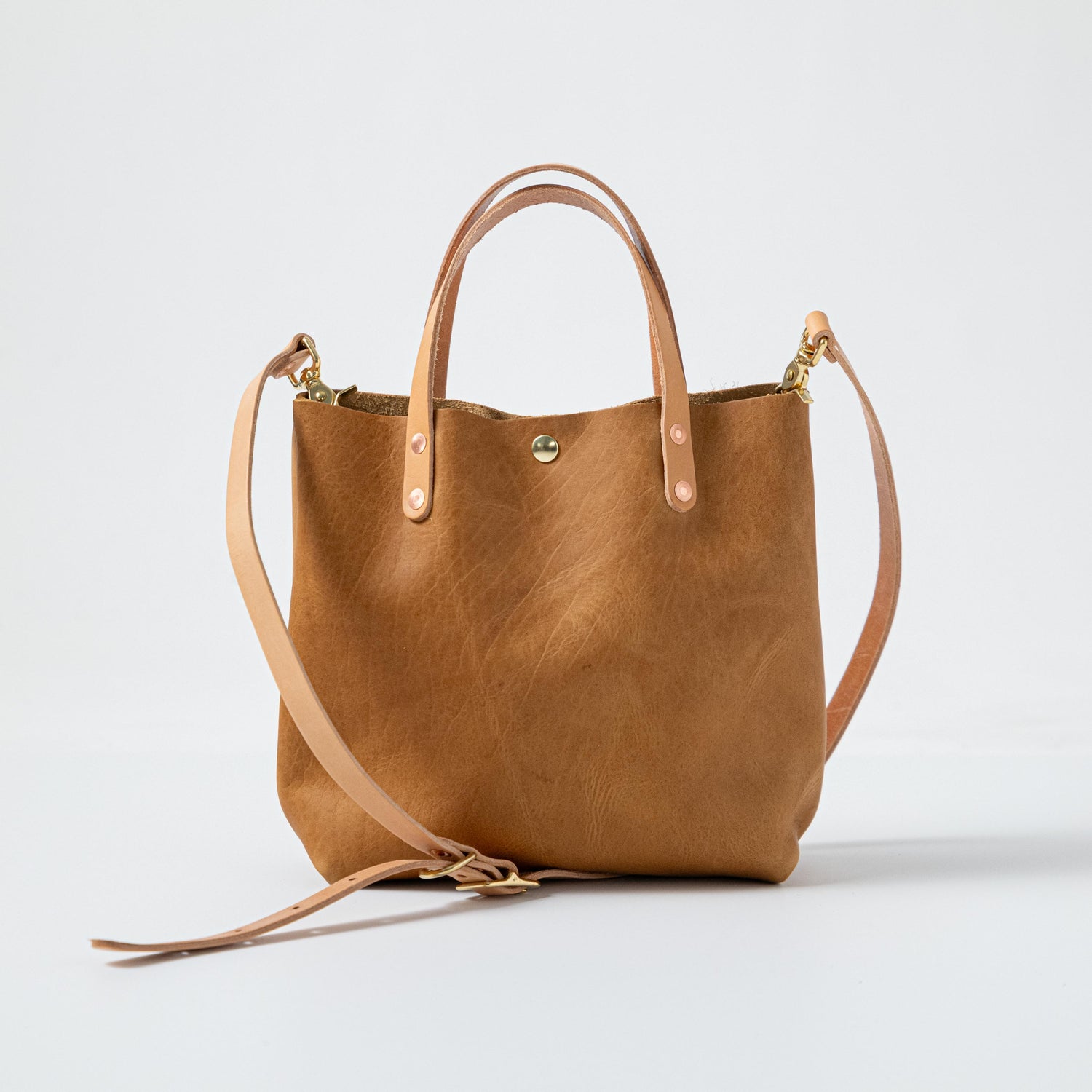 Scratch-and-Dent Natural Bison Mini Tote