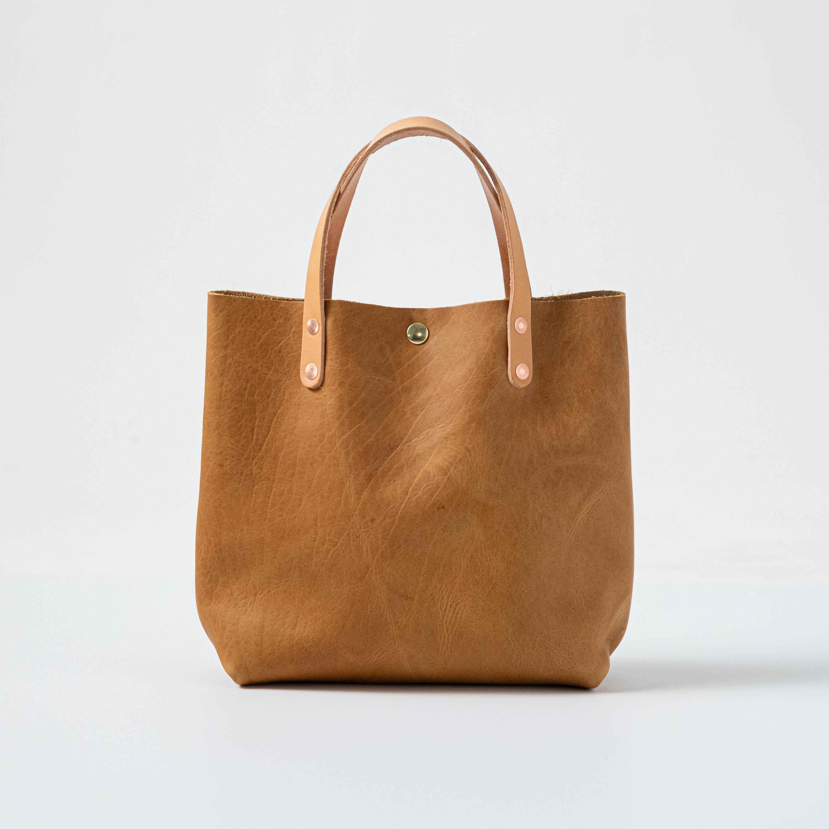 Scratch-and-Dent Natural Bison Mini Tote | leather tote bags KMM & Co.