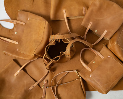 Scratch-and-Dent Natural Bison Tote