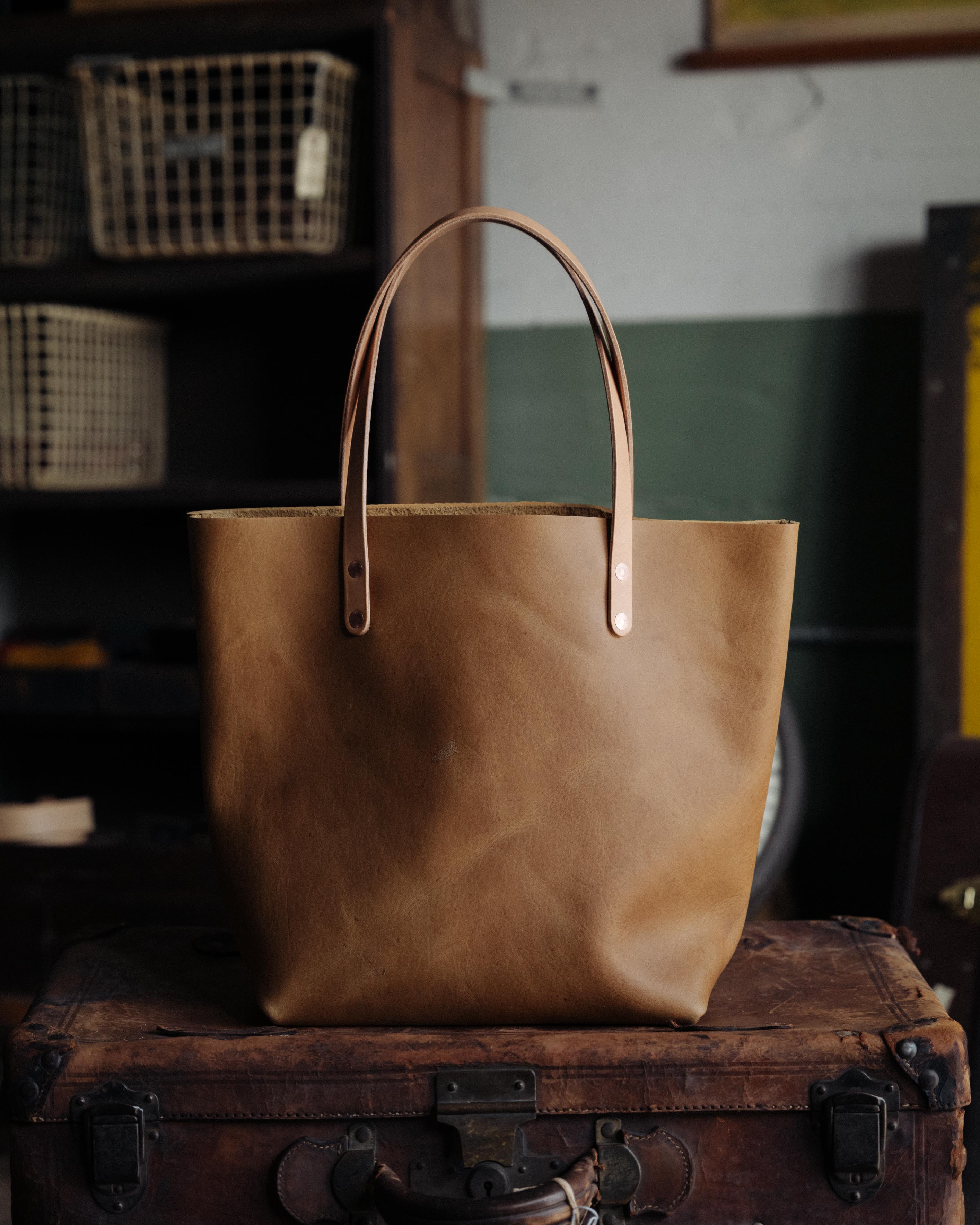 Scratch-and-Dent Natural Bison Tote